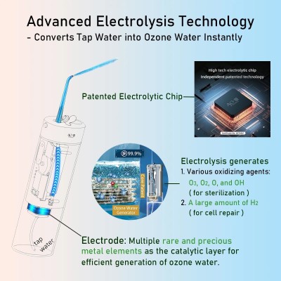 Irrigador dental con generador de Ozono