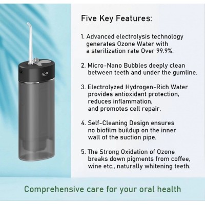 Irrigador dental con generador de Ozono