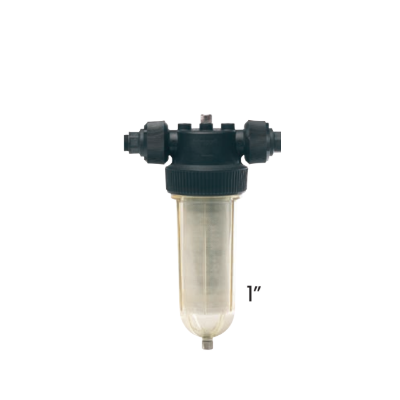 Filtro doméstico Cintropur NW-25, conexión 1". Incluye enlace 3 piezas, llave de apertura y malla de 25 µm.