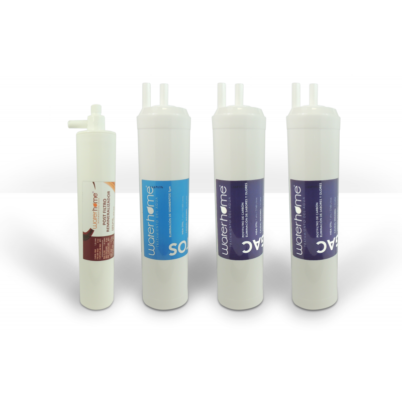 Pack 4 Filtros CS Waterhome. Conexión doble espiga 3/8