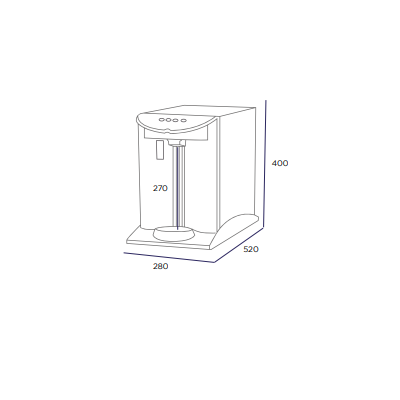 Dispensador agua Horeca HF 45 TOP